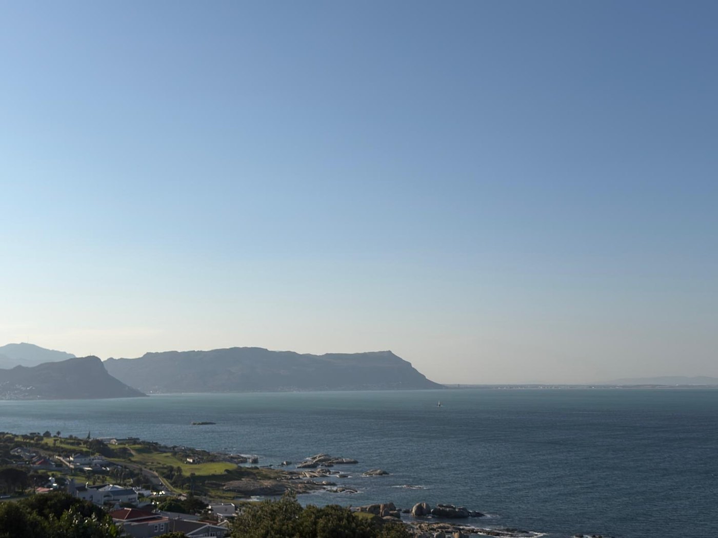 The view over False Bay from Cape Cat Hotel in Murdock Valley, Simon's Town